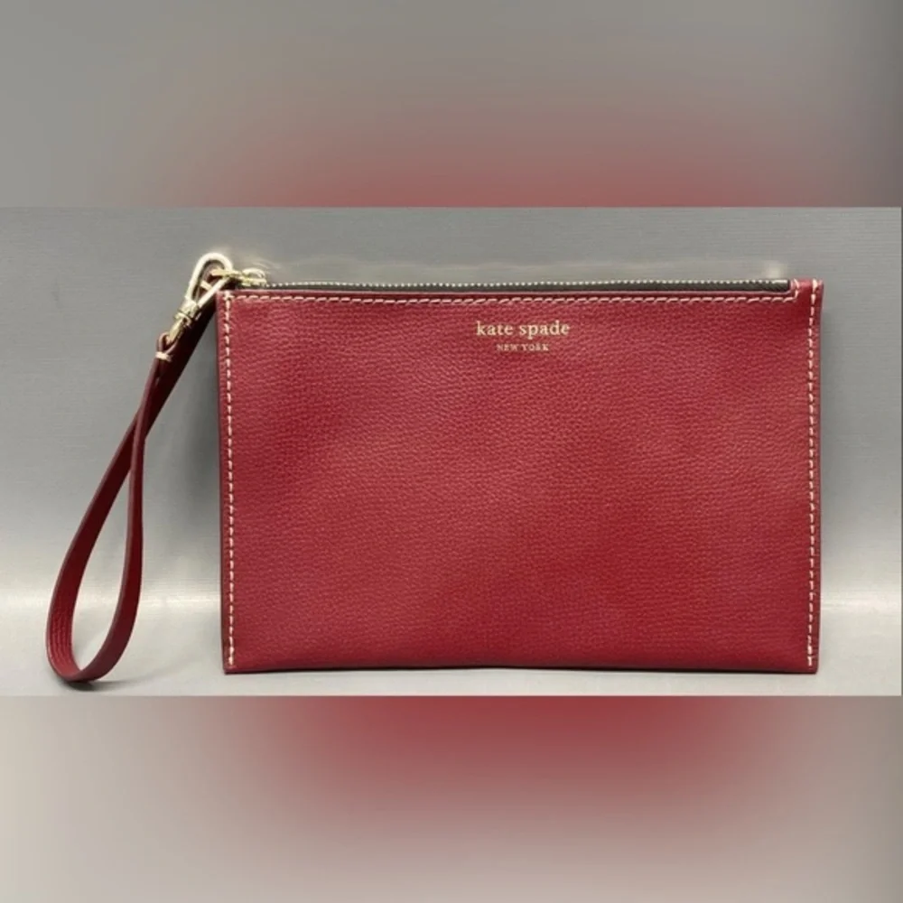 Kate Spade Burgundy Wristlet Clutch Like New